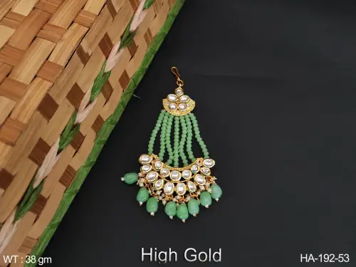 Kundan Jewellery High Gold Polish Party Wear Fancy Style  Hair Accessories Pasa 