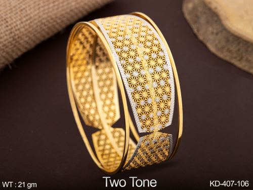 Classic Kada Bracelet in Two-Tone Finish for Women