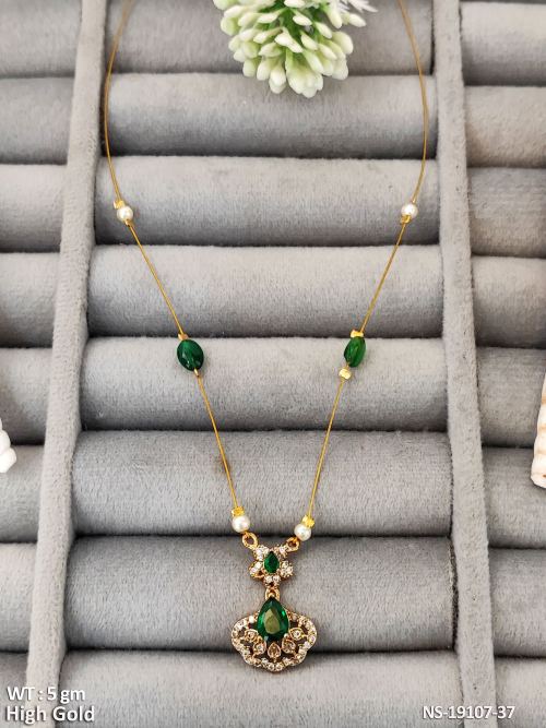 Stone-Studded Jewellery Set for Women in Green, photo 2 of 2