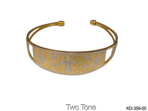Floral Kada in Two-Tone Finish, photo 2 of 2