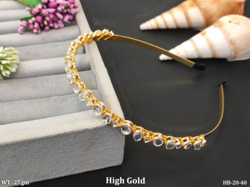Kundan High Gold Polish Hair Accessories  