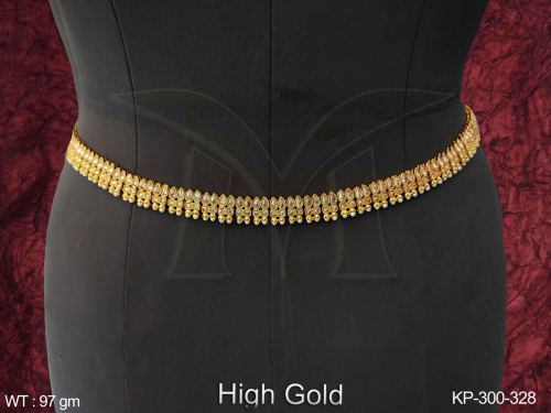 High Gold Polish Fancy Design Style Party wear Beautiful antique Jewlleery Antique Kamaarpatta (Hip Belt)