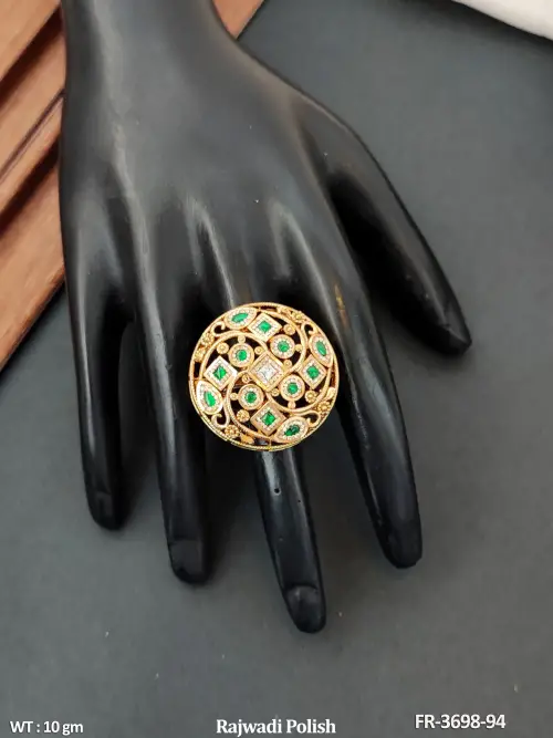Antique Rajwadi Full Stone Designer Ring