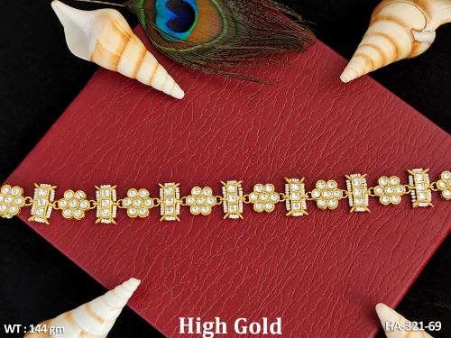 Kundan Jewellery High Gold Polish Hair Accessories    
