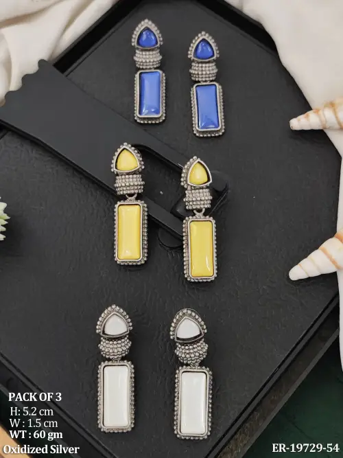 Festive Oxidised Finish Drop Earrings for Women