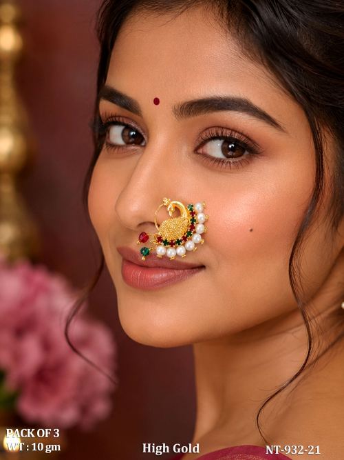 Beautiful Traditional Marathi Nath Set for Women