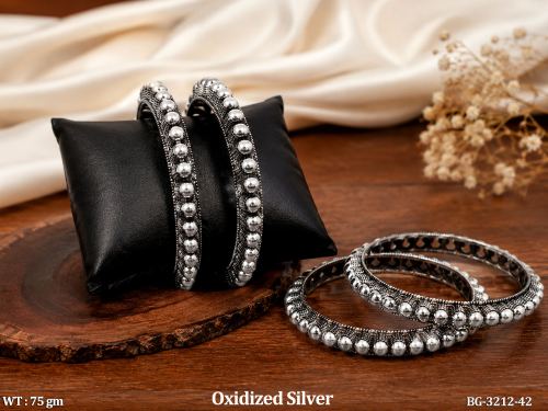 Oxidized Designer Bangle Set for Women