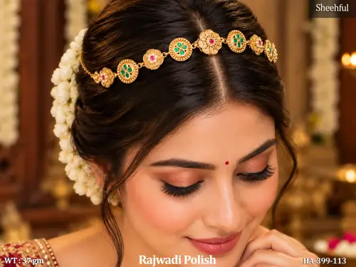 Sheehful Floral Rajwadi Polish Hair Accessory