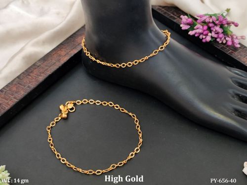 Beautiful Antique High Gold Polish Fancy Payal  