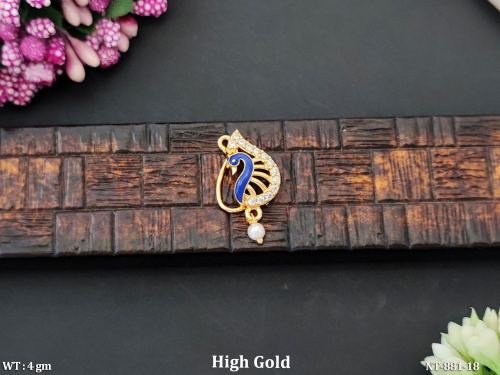 Designer High Gold Full Stone Party Wear  Nath 
