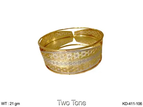 Two-Tone Finish Minimal Kada for Women, photo 2 of 2