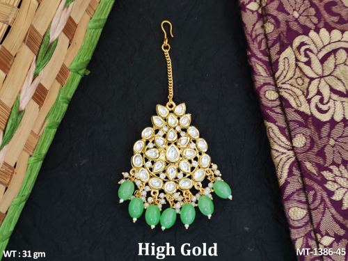 Tikka with Pearls in Mint Green, photo 6 of 6
