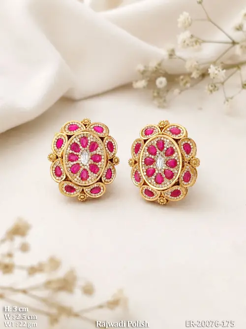 Traditional Rajwadi Finish Earrings