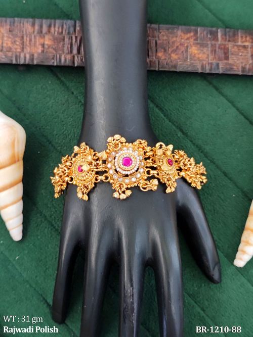 Classic Rajwadi Heritage Hand Bracelet for Women