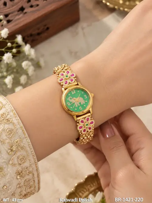 Antique Rajwadi Polish Designer Bracelet Watch