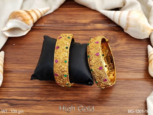 Graceful Stone-Studded Bangles