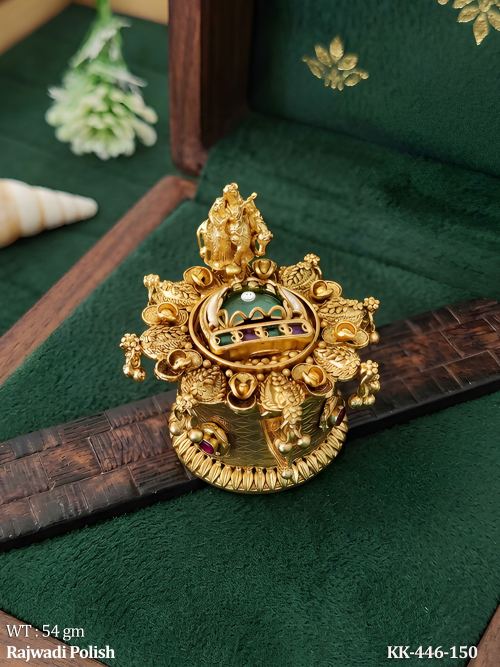 Rajwadi Polish Krishna Design Sindoor Box