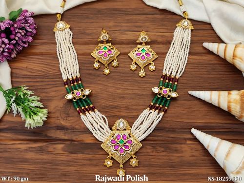 Rajwadi Finish Ethnic Necklace Set for Women