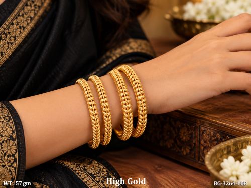 Leaf Stone-Studded Bangles for Women Set of 4