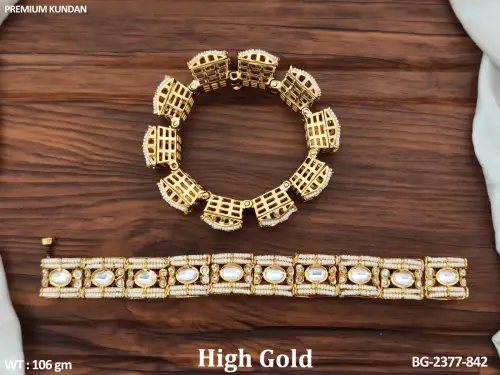 Classic Kundan Stone-Studded Bangles Set of 2, photo 2 of 2