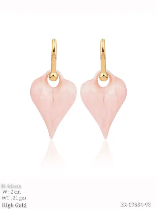 Earrings with Heart Design