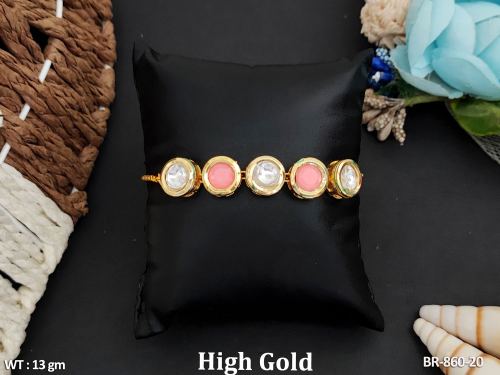 Classic Stone-Studded Bracelet in Neon Peach, photo 9 of 10