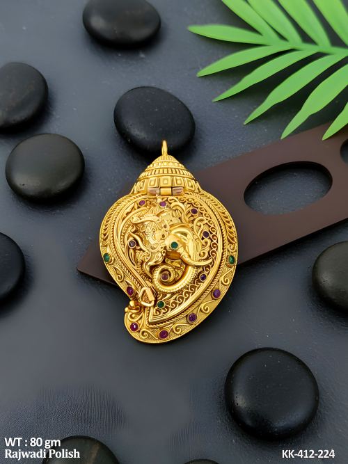 Traditional Ganesh Motif Rajwadi Kumkum Box 