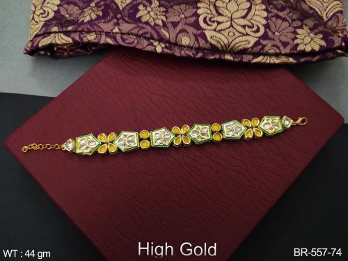 Party Wear Bracelet for Women in Yellow, photo 6 of 13
