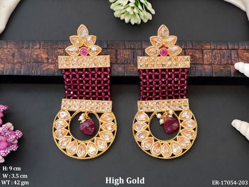 Antique Stone-Studded Earrings in Ruby, photo 3 of 5