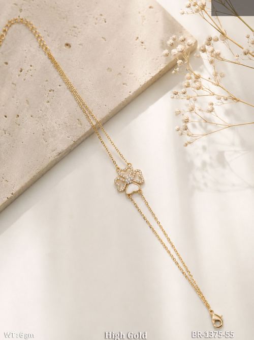 Dainty Four Leaf Clover Chain Bracelet