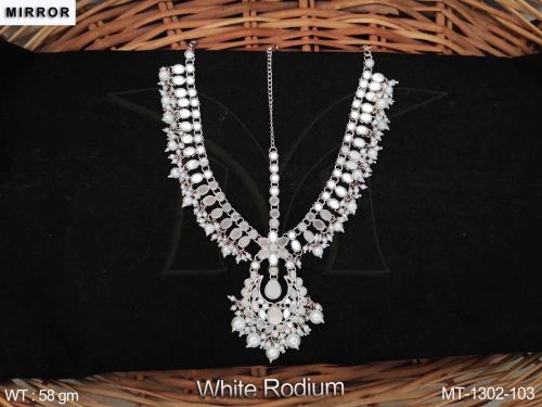 Party Wear Maang Tikka with Pearls