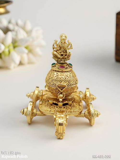 Traditional Goddess Design Sindoor Box for Pooja