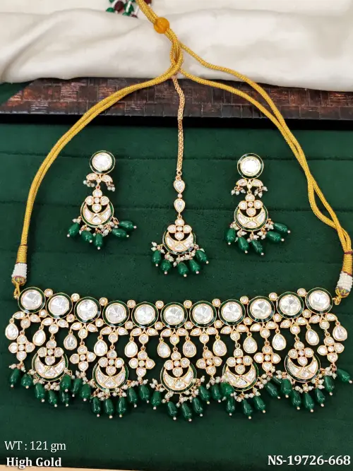 Wedding Wear Kundan Necklace Set for Women