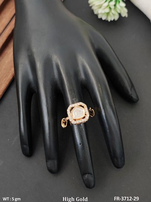 Classic Premium Kundan Designer Finger Ring