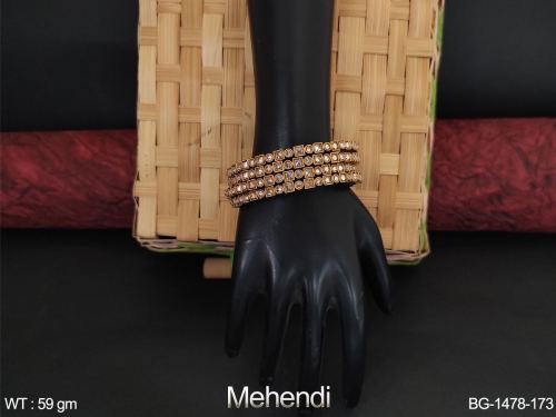Mehendi Finish Stone-Studded Bangles, photo 2 of 2