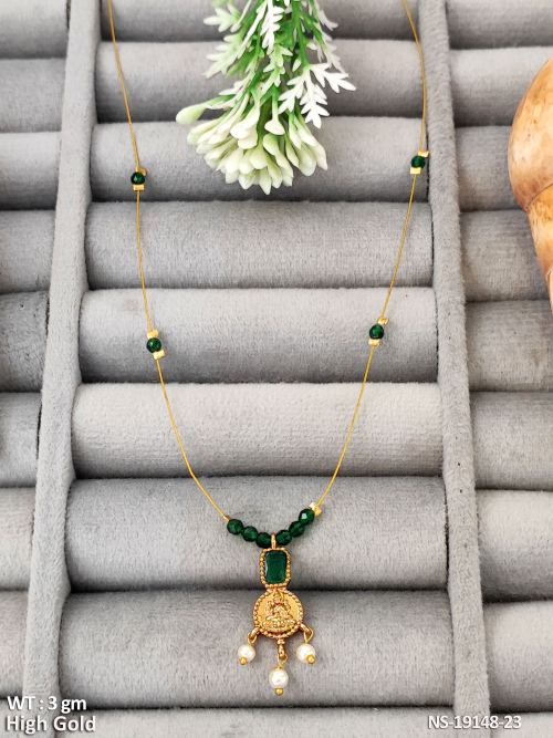 Temple Short Jewellery Set for Women in Green, photo 3 of 3
