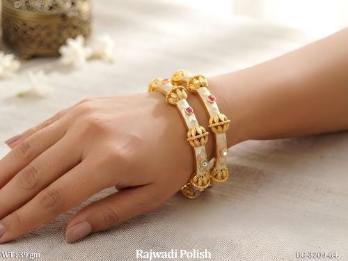 Rajwadi Polish Antique Designer Bangles for Women