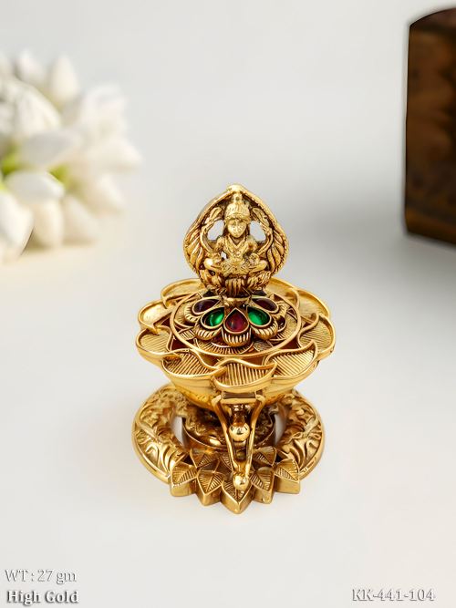 Traditional Lakshmi Design Kumkum Box for Pooja