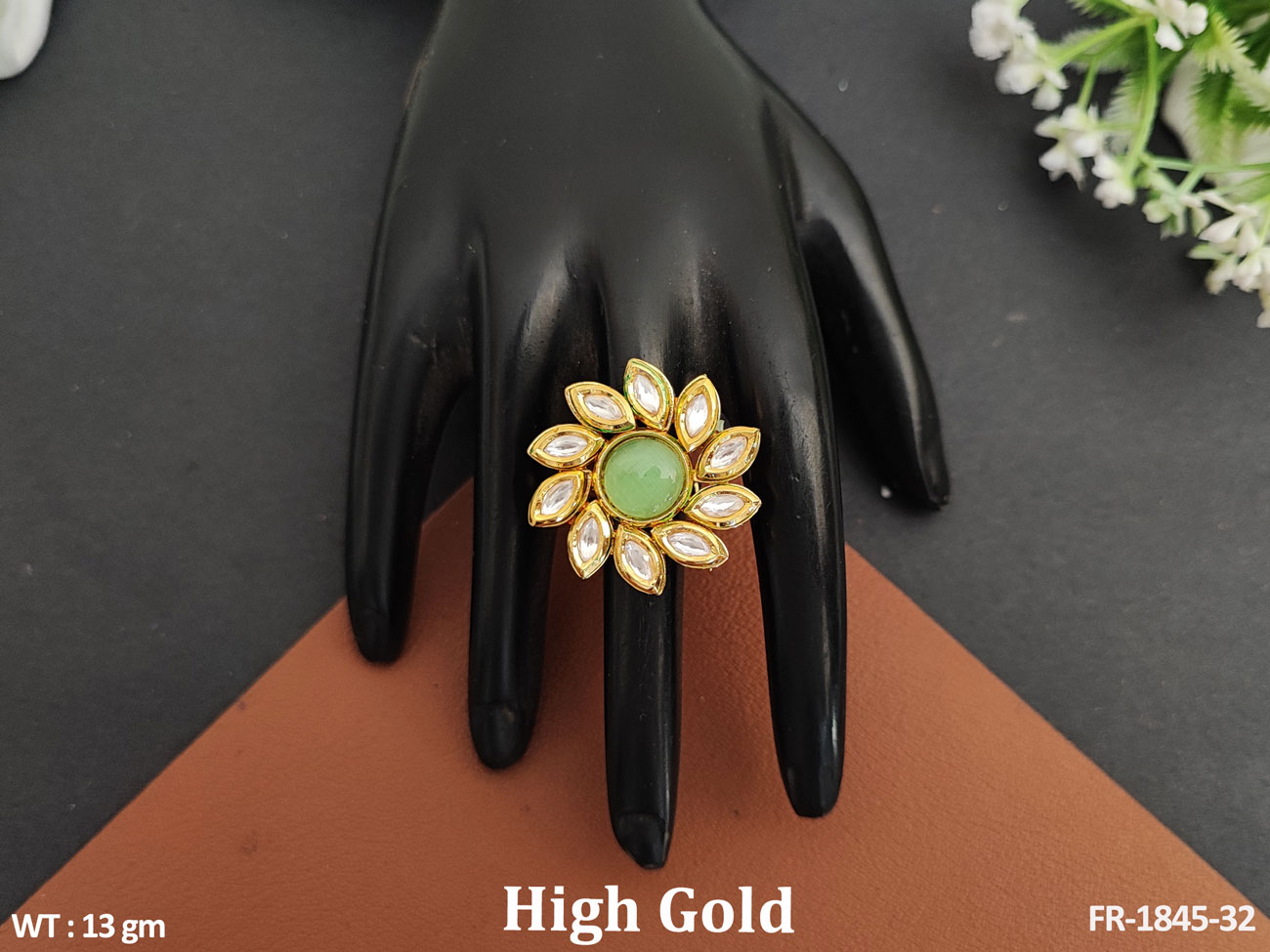 Adjustable Kundan Ring/ Ruby Green Indian Finger Ring/ Indian Ring/ Indian  Jewelry / Antique Indian Gold Plated Finger Ring/meenakari Ring - Etsy