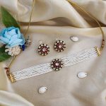 Gold-Plated Multi-Strand Choker Necklace Set for Girls and Women