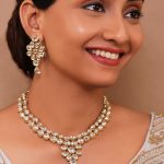 Traditional Kundan Necklace Set with Earrings For Her