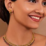 High Gold Plated Red and Green Stones Necklace Earrings Set for Women and Girls