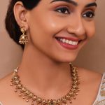 Antique Gold Necklace Set with Jhumka Earrings for Women and Girls
